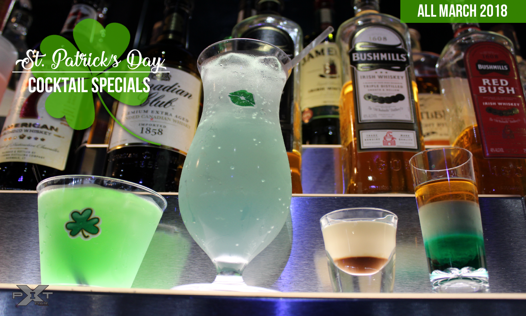 St. Patrick’s Day Cocktail Specials at The Pit Bar