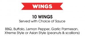 happy hour chicken wings menu
