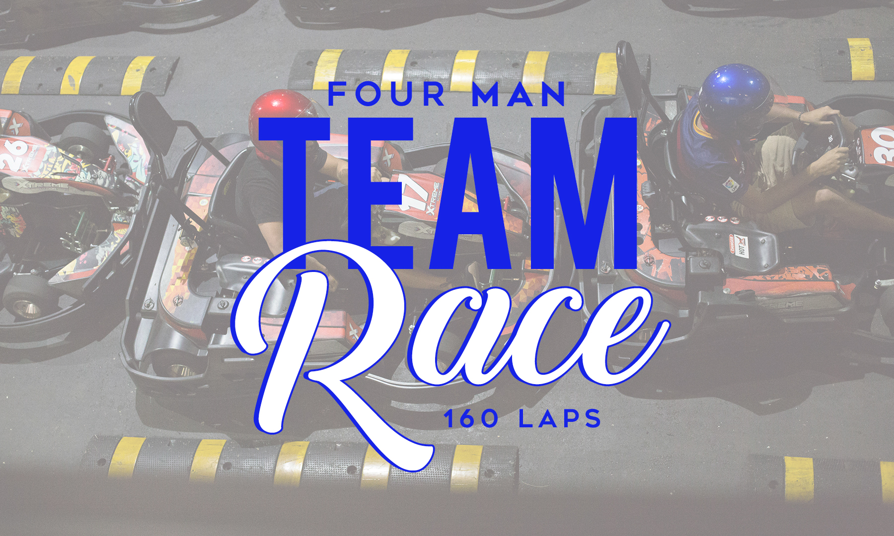 Four Man Team Race Logo and Kart Image