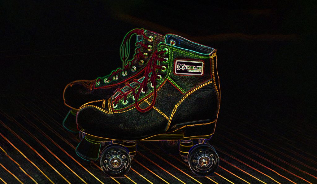 neon shoe skates