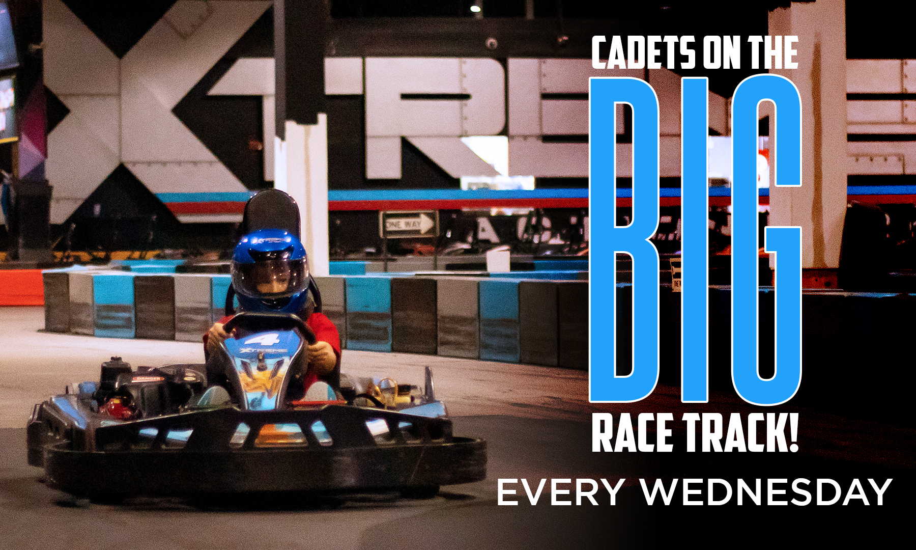 cadets on the big track every wednesday at Xtreme Action Park